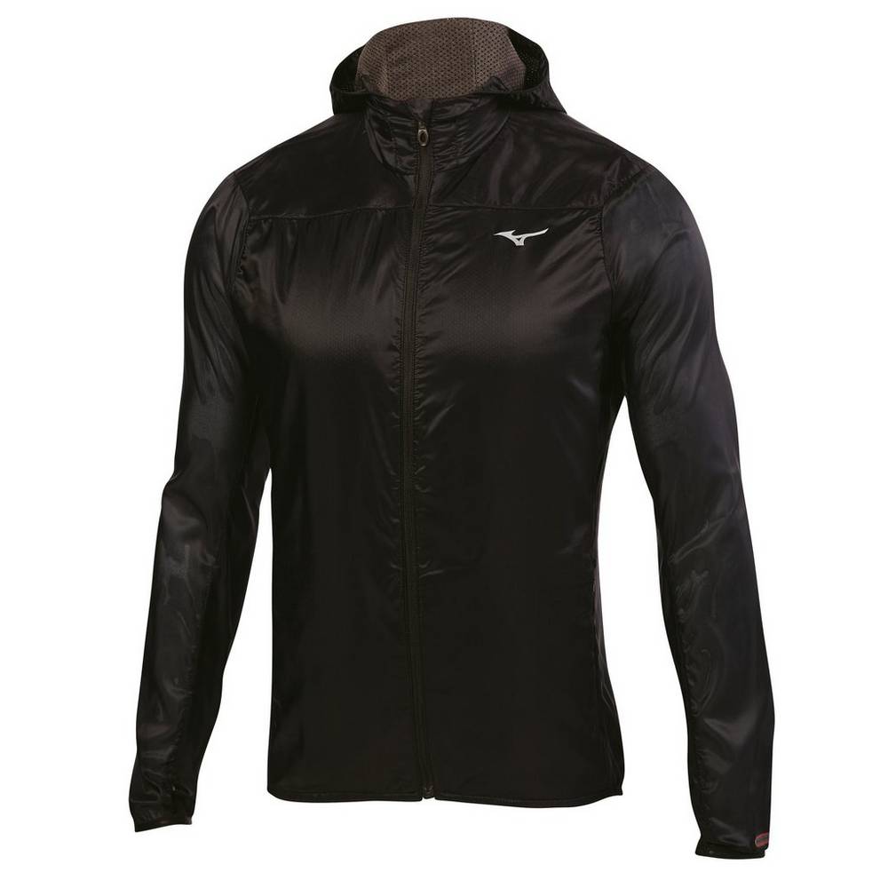 Mizuno Breath Thermo Hoody Férfi Jacke Fekete ZOK148590